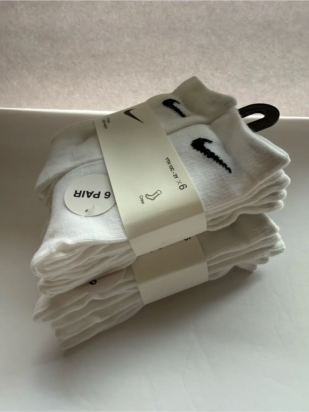 (2) New Nike Little Kid Crew Socks Size: 10c -3Y